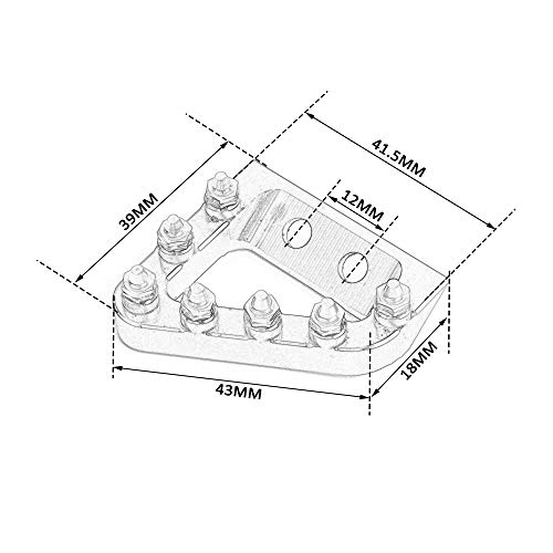 Pedal Freno Moto,Pedal de Freno Trasero Moto Universal CNC Aluminio Freno Trasero Pedales para K.T.M SXF EXC XCF 2016-2018-Naranja