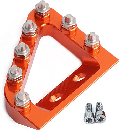 Pedal Freno Moto,Pedal de Freno Trasero Moto Universal CNC Aluminio Freno Trasero Pedales para K.T.M SXF EXC XCF 2016-2018-Naranja