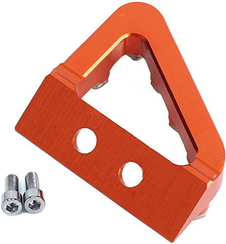 Pedal Freno Moto,Pedal de Freno Trasero Moto Universal CNC Aluminio Freno Trasero Pedales para K.T.M SXF EXC XCF 2016-2018-Naranja