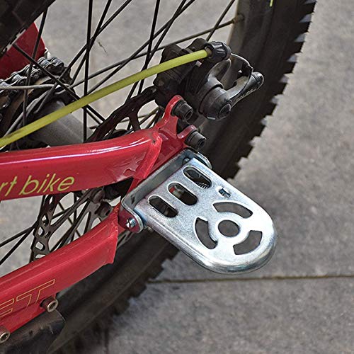 Pedales de Asiento Trasero de Bicicleta de Montaña Antideslizante Reposapiés Soporte Fuerte Durable Posterior de la Bici Pedales de la Bicicleta Plegable del pie Peg Metal reposapiés (Foot Pedal)