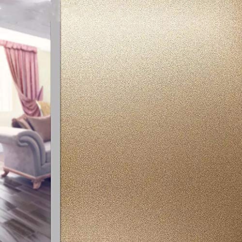 Película de Vidrio Esmerilado Dorado Etiqueta electrostática de protección de privacidad Opaca Etiqueta de Ventana de Vinilo Autoadhesivo de PVC X 40x100cm