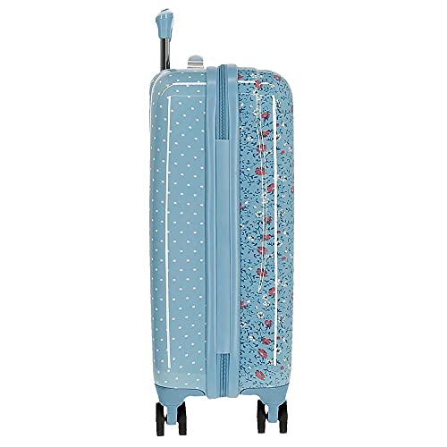 Pepe Jeans Ava Maleta de Cabina Azul 38x55x20 cms ABS Cierre TSA 34 L 2,5 kgs 4 Ruedas Dobles Equipaje de Mano