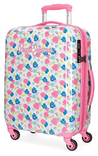 Pepe Jeans Kasandra Maleta de cabina Multicolor 38x55x20 cms Rígida ABS Cierre TSA 33L 2,6Kgs 4 Ruedas Equipaje de Mano