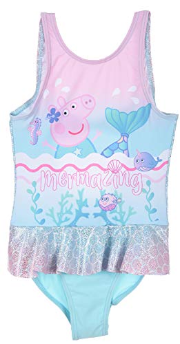 Peppa Wutz - Peppa Pig Bañador para mujer, turquesa, 98 cm