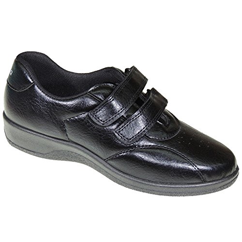 PERCLA. Zapatilla Deportiva Aerobic y Velcros para Mujer - Modelo 427, Color Negro, Talla 39