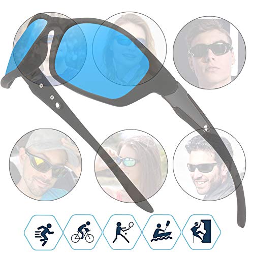 Perfectmiaoxuan Gafas de sol polarizadas para hombre mujer/Golf de pesca fresco Ciclismo El golf Conducción Pescar Alpinismo Deportes al aire libre Gafas de sol (A/blue)