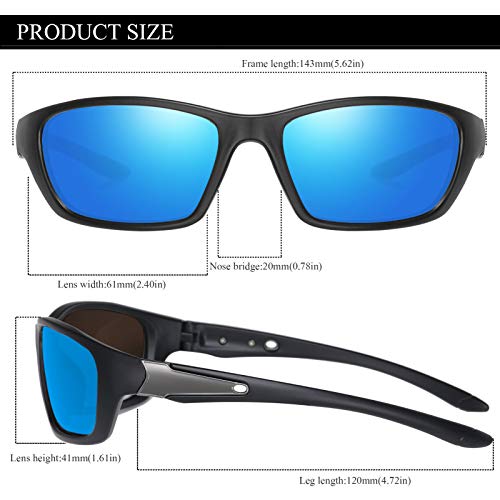 Perfectmiaoxuan Gafas de sol polarizadas para hombre mujer/Golf de pesca fresco Ciclismo El golf Conducción Pescar Alpinismo Deportes al aire libre Gafas de sol (A/blue)