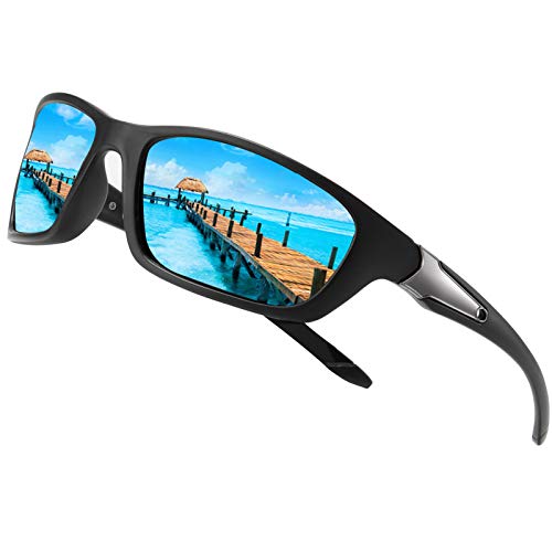 Perfectmiaoxuan Gafas de sol polarizadas para hombre mujer/Golf de pesca fresco Ciclismo El golf Conducción Pescar Alpinismo Deportes al aire libre Gafas de sol (A/blue)