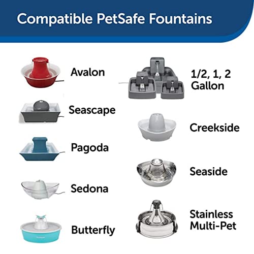 PetSafe - Filtros de Espuma de Repuesto para Fuente para Perros y Gatos Drinkwell, Compatible con Fuentes Avalon, Pagoda, Sedona y 360 Acero Inoxidable, Filtros para Fuentes Drinkwell – Paquete de 2