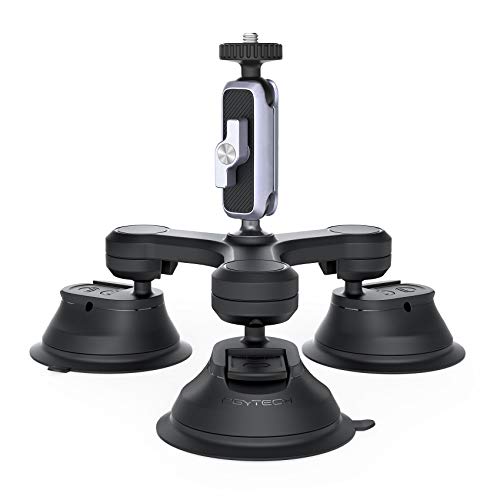 PGYTECH Tres Brazos Montaje de aspiración para dji Action 2/Gopro/Insta360/DJI OSMO Pocket 2/OSMO Pocket/OSMO Action