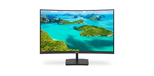 Philips Monitors - Monitor 241E1SC- 24", FHD, 75Hz, VA, FlickerFree (1920x1080, 250 CD/m, VESA, D-Sub, HDMI), Negro