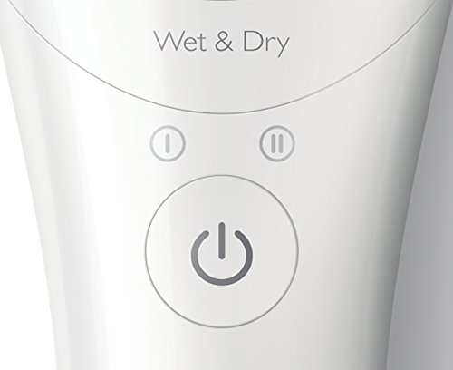 Philips Satinelle Advanced BRE620/00 - Depiladora Wet & Dry para mujer inalámbrica, 3 accesorios, verde y blanco