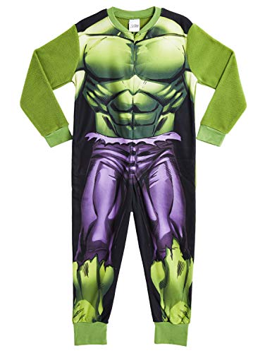 Pijama de una pieza para niños de Marvel con personajes de Hulk y los Vengadores, todo en uno, regalo para niños Hulk 4-5 Años