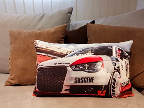 Pillow Cover Auto Motorsport Tuning Cushion - Compatible con Audi A1 Quattro - Racing Drift Performance