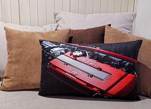 Pillow Cover Auto Motorsport Tuning Cushion - Compatible con Honda Civic Integra Motor - JDM Accessories Racing Drift Performance