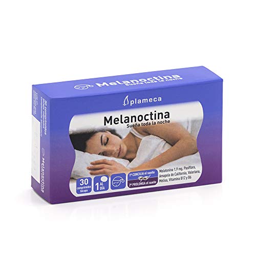 Plameca - Melanoctina Sueña Toda la Noche - 30 Comprimidos Bicapa - Induce al Sueño - Melatonina