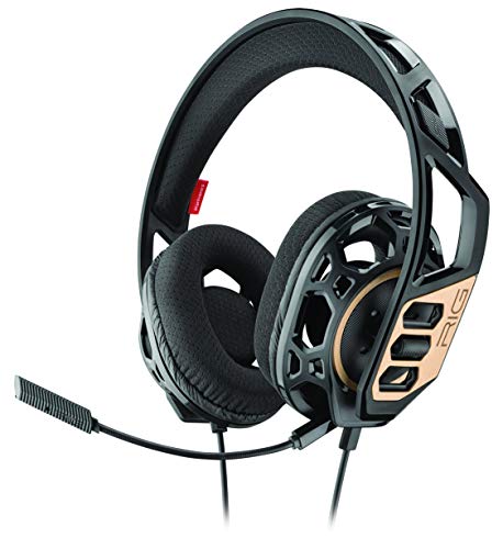 Plantronics RIG 300 auricular con micrófono Binaural Diadema Negro - Auriculares con micrófono (Consola de videojuegos + PC/Videojuegos, Binaural, Diadema, Negro, Alámbrico, 1,5 m)