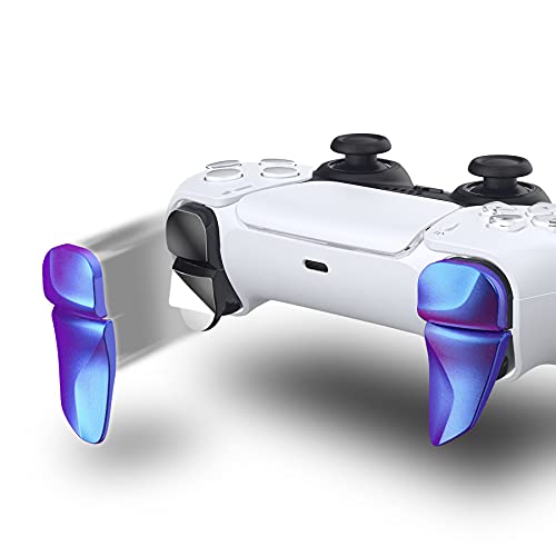 PlayVital 2 Pares de Gatillo Extensor para PS5 Control Accesorios Extensores de Disparo Mejora del Juego Gatillos Bumper Trigger para Playstation 5 Mando Grips Extender Botón para PS5-Azul a Violeta