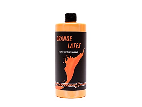 PMP Orange Latex - Líquido Sellante Antipinchazos para Neumáticos Tubeless. Ecológico, Concentrado y Inmediatamente Efectivo hasta 6 Meses de Uso. Botella 1000 ml