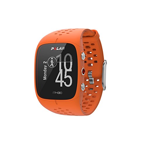 Polar M430 Reloj de Running con GPS y Frecuencia cardíaca en la muñeca - Multideporte - Actividad 24/7 - Naranja, M/L