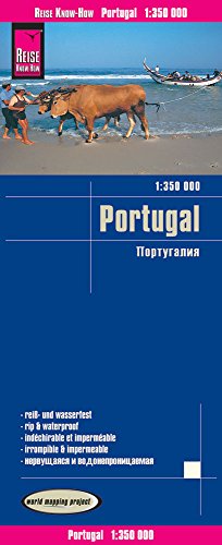 Portugal, mapa de carreteras impermeable. Escala 1:350.000. Reise Know-How.: Kartenbild 2seitig, klassifiziertes Straßennetz, Ortsindex, GPS-tauglich