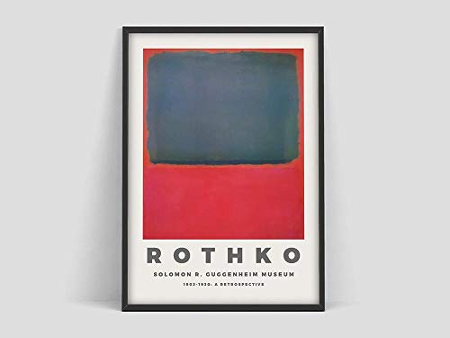 Póster de Mark Rothko，impresión para el Museo Guggenheim，exposición de arte，impresión de Mark Rothko，lienzo sin marco A 50x70cm