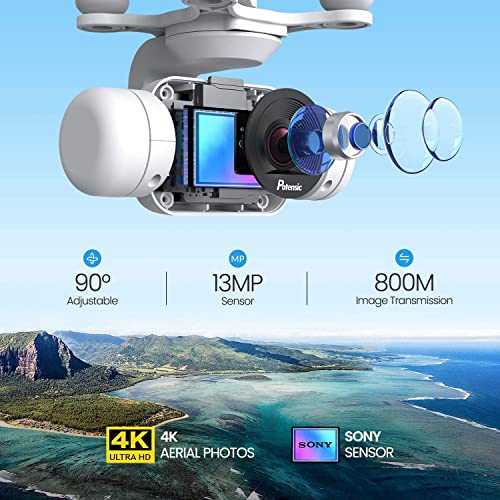 Potensic Dreamer 4K Drone GPS, Dron con Cámara Ultra HD, Largo 31 Min, Motor sin escobillas, Regreso Automático a Casa, FPV Drone WiFi, Sígueme, Retención de Altitud, Profesional Dron para Adulto