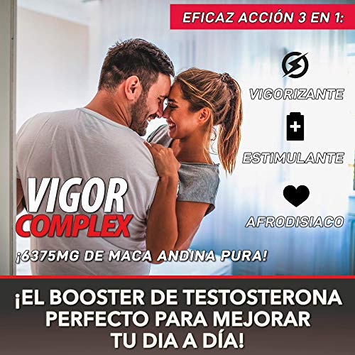 Potente Booster de Testosterona | Potencia y Vigoriza las Relaciones | Aumenta la Resistencia Muscular | Mejora tus Entrenamientos | Aumenta la Libido en Hombres y Mujeres | 90U.