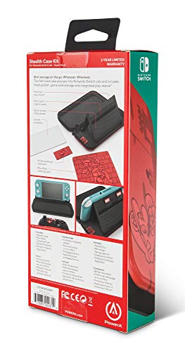 PowerA - Kit de Estuche Protector con Atril para Nintendo Switch Lite, diseño de Super Mario