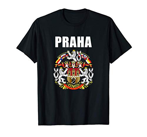 Praha Prague In Czech Souvenir Ceska Republika Coat Of Arms Camiseta