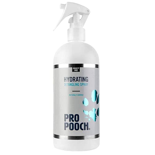 Pro Pooch Spray desenredante para Perros (500 ML) Spray acondicionador hipoalergénico para desanudar el Pelo del Perro. Libre de marañas. 50% Menos Tiempo dedicado al Cepillado