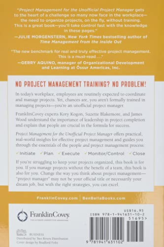 Project Management for the Unofficial Project Manager: A FranklinCovey Title