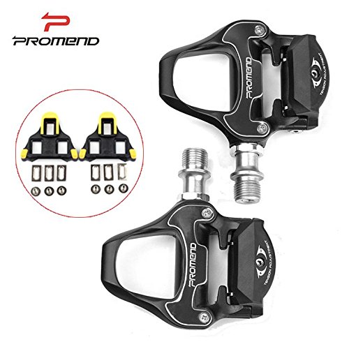 PROMEND Pédales automatiques pour Vélos de route Vélos de course + Cales SPD-SL, Flycoo