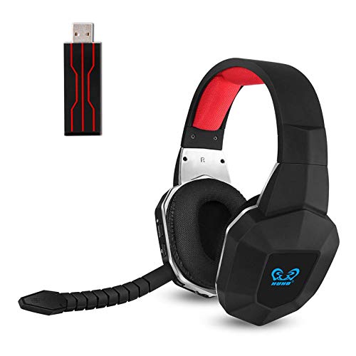 PS5 Auriculares inalámbricos de Videojuegos compatibles con PS4 PC Nintendo Switch Ordenador Auriculares de Sonido Claro, micrófono extraíble