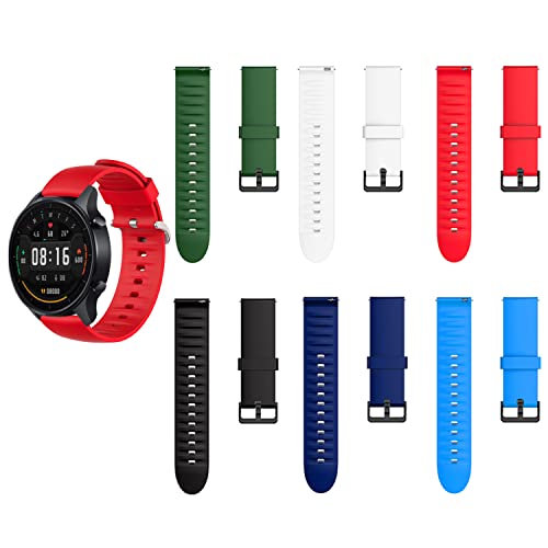 Pulsera de Recambio compatible con Amazfit [ GTR 2e, GTR 47mm, GTR 2 ] y Con,[ Stratos, 2, 2S , Stratos3, Pace ] Repuesto de Correa en diversos Colores (ROJO)