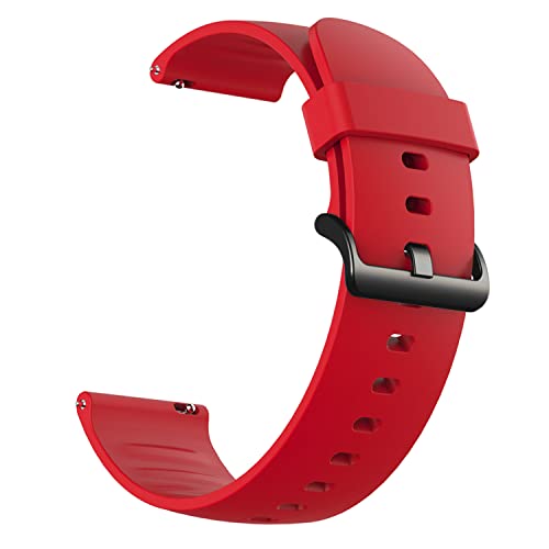 Pulsera de Recambio compatible con Amazfit [ GTR 2e, GTR 47mm, GTR 2 ] y Con,[ Stratos, 2, 2S , Stratos3, Pace ] Repuesto de Correa en diversos Colores (ROJO)