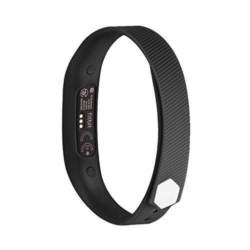 Pulsera de repuesto para Fitbit Flex 2, cierre de metal de silicona suave clásico NEGRO S/M