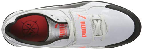 PUMA Evospeed Throw 6, Zapatillas de Atletismo Unisex Adulto, Blanco White Black-Lava Blast, 44 EU