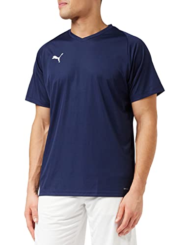 Puma Liga Cr H Camiseta de Manga Corta, Hombre, Azul (Peacoat-Puma White), 48/50 (M)