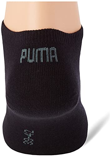 PUMA Plain Sneaker Socks Pack de 3 Calcetines Deportivos Lisos, Black/Grey/Green, 43 Regular Unisex Adulto