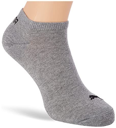 PUMA Plain Sneaker Socks Pack de 3 Calcetines Deportivos Lisos, Black/Grey/Green, 43 Regular Unisex Adulto