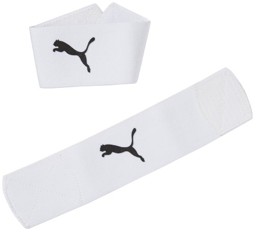 PUMA Sock Stopper Banda sujeta espinillera, Unisex, Multicolor (Blanco/Negro), Talla única