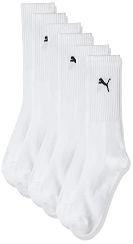 Puma Sports Socks - Calcetines de deporte para hombre, color blanco, talla 39-42, 3 unidades