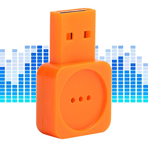 PUSOKEI Micrófono de traducción USB 64dB SNR Micrófono de Chat de Voz para computadora portátil Micrófono de grabación de Voz USB de computadora para Chat en Red, videoconferencia en Red(Naranja)