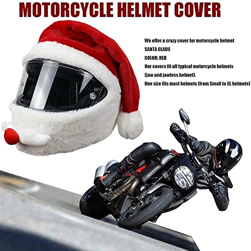 QAVILFLY Funda para casco de motocicleta, casco de Navidad, 2021, funda para casco de Papá Noel de Navidad, kits de cascos de moto, regalos, no incluye casco