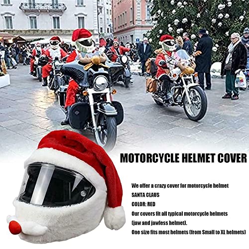 QAVILFLY Funda para casco de motocicleta, casco de Navidad, 2021, funda para casco de Papá Noel de Navidad, kits de cascos de moto, regalos, no incluye casco
