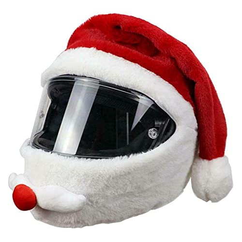 QAVILFLY Funda para casco de motocicleta, casco de Navidad, 2021, funda para casco de Papá Noel de Navidad, kits de cascos de moto, regalos, no incluye casco