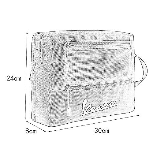 QIDIAN Maletín de herramientas para el maletero de la motocicleta, para el asiento trasero del coche, grandes bolsillos de almacenamiento para Vespa GTS Sprint Primavera 125 250 300 150