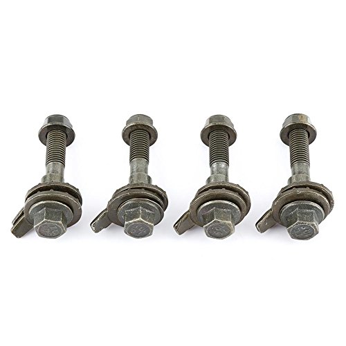 Qiilu 4pcs 14mm Vehículos de acero de cuatro ruedas Alineación Ajustable Camber Kit Cam Bolt