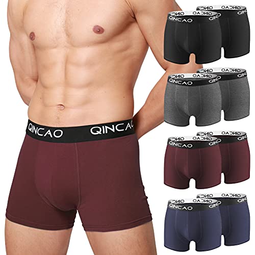 QINCAO Calzoncillos Hombre Boxer Pack de 5 o 8 Bóxer Algodón Multicolor